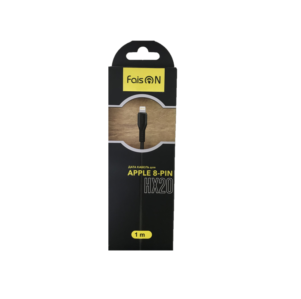 Кабель USB <--> Lightning  1.0м FAISON HX20 чёрный