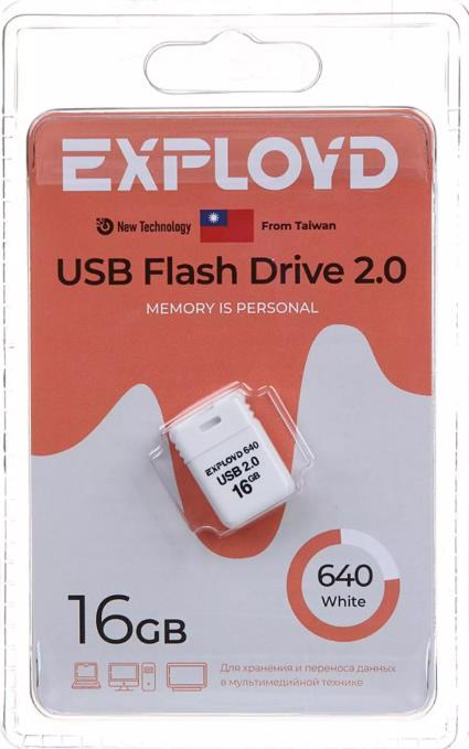 USB 16Gb EXPLOYD 640 белый