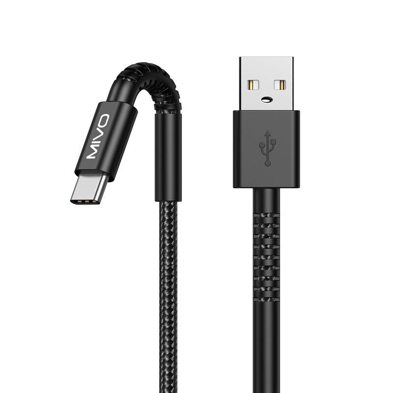 Кабель USB <--> Type-C  2.0м MIVO MX-60T черный