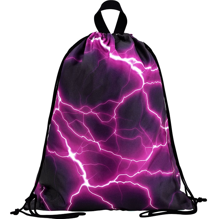 Мешок для обуви BRAUBERG большой удобный с ручкой, 51х41 см, Lightning, 272400