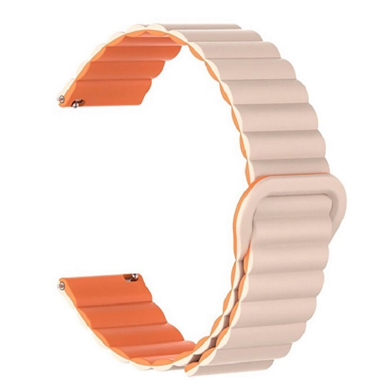 Силиконовый ремешок WB32 Универсальный 20мм на магните (sand pink/orange)