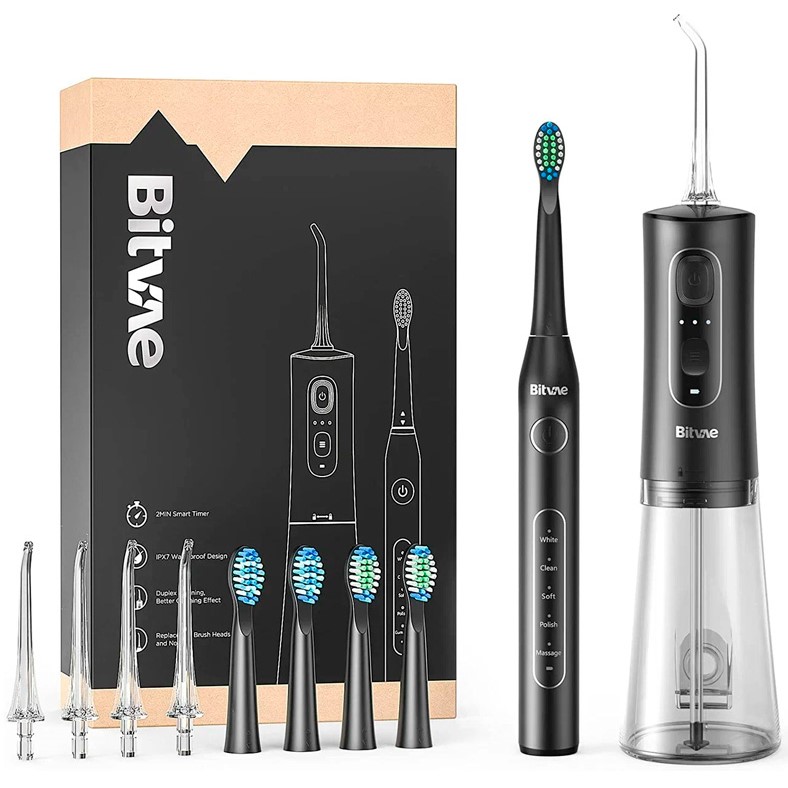 Набор из зубной щетки BITVAE D2 Daily Toothbrush и ирригатора С2 (D2+С2) GLOBAL, черный