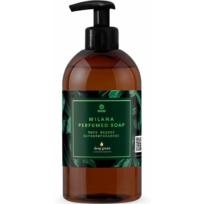 Жидкое мыло парфюмированное GRASS "Milana Green Deep" (флакон 300мл) 125502