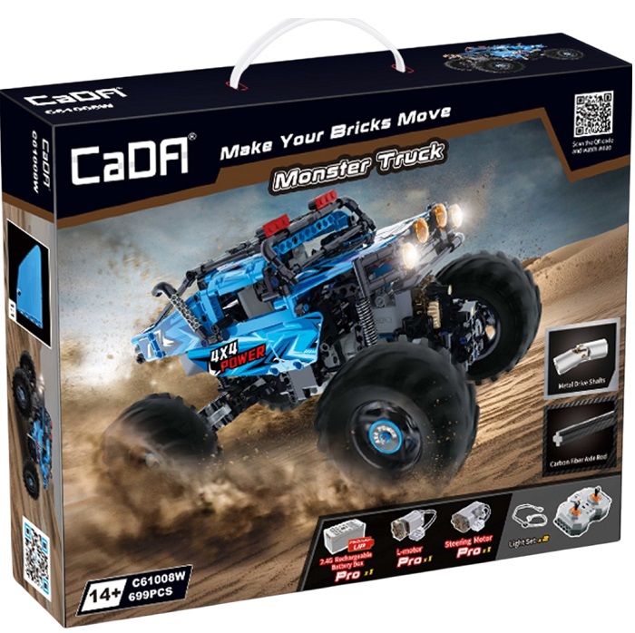 Конструктор CADA радиоуправляемый «Монстртрак», 699 деталей 9159541