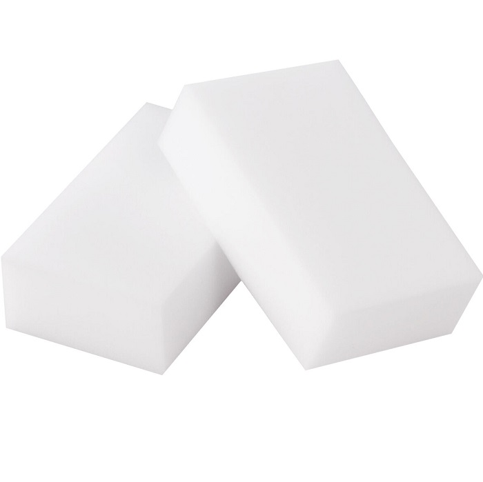 Губка-ластик МЕЛАМИНОВАЯ LAIMA 605035, для кухни, уборки, обуви 10*6*3см КОМПЛЕКТ 3шт, полибэг