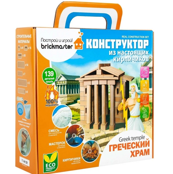 Конструктор из кирпичиков "Греческий храм", арт.304