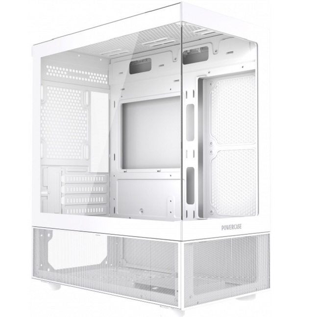 Корпус Powercase Vision Micro M2, Tempered Glass, белый, mATX (CVMWM2-L0)