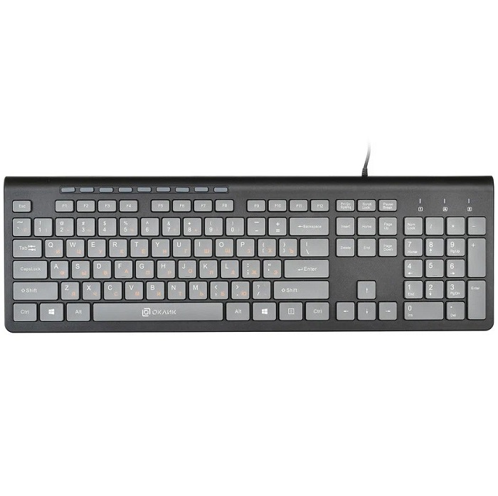 Клавиатура OKLICK 480M, черный/серый