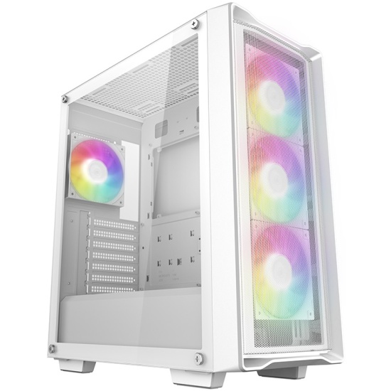 Корпус Deepcool CC560 MESH V2 WH без БП, боковое окно (закаленное стекло), 3x120мм ARGB LED вентилятор спереди и 1x120мм ARGB LED вентиля