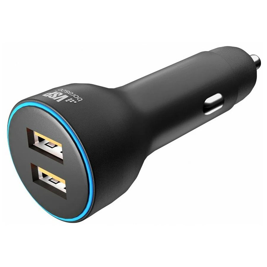 Авто ЗУ 2USB 2.4A BORASCO черное 50177