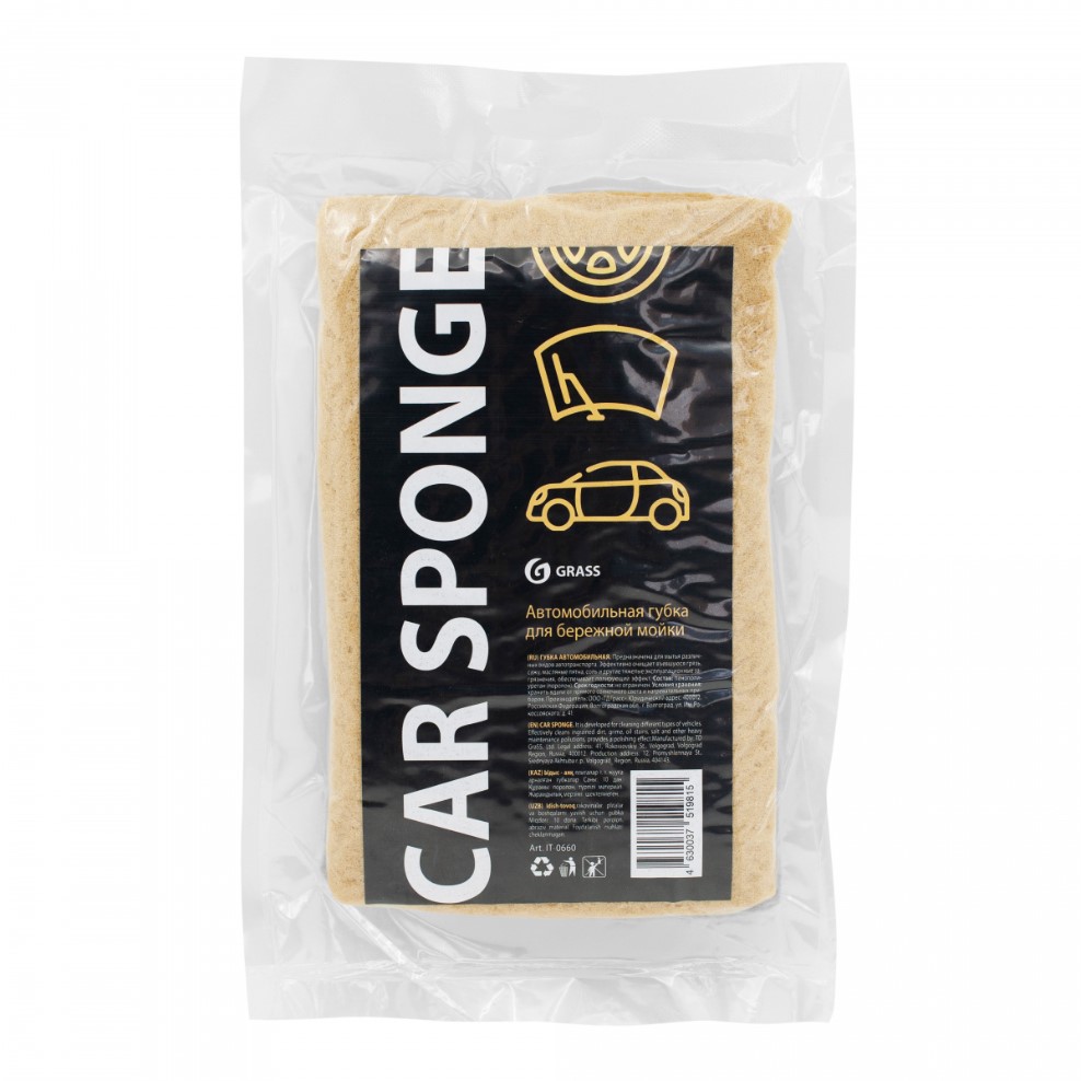 Губка GRASS IT-0660 (Car Sponge) крупнопористая
