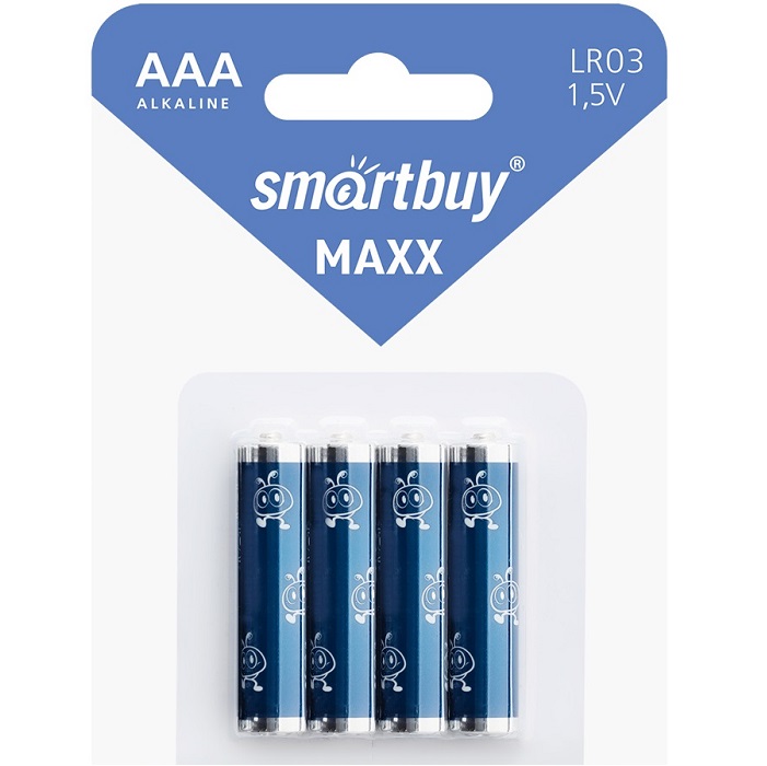Элемент питания SMARTBUY LR03 MAXX BL-4 (48/480)  (SBBM-3A04B)