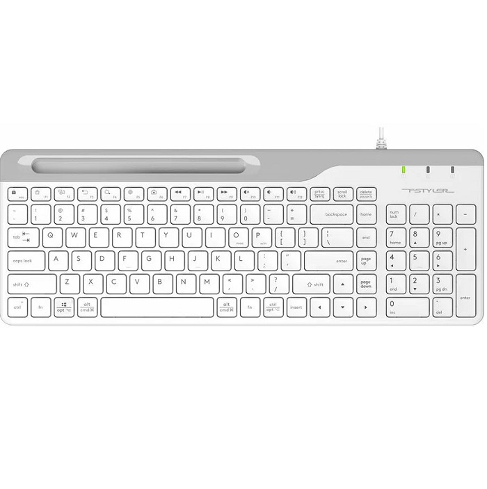 Клавиатура A4TECH Fstyler FK25 белый USB slim