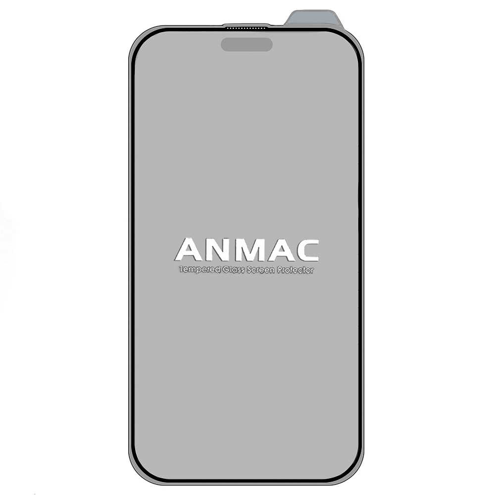 Противоударное стекло 3D ANMAC для iPhone 15 Pro матовое с сеточкой