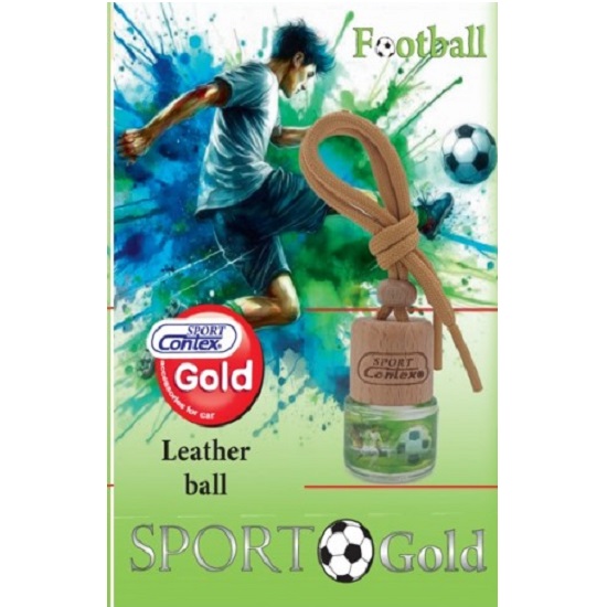 Ароматизатор Contex SportGold Football аромат натуральной кожи и пачули флакон с деревянной крышкой