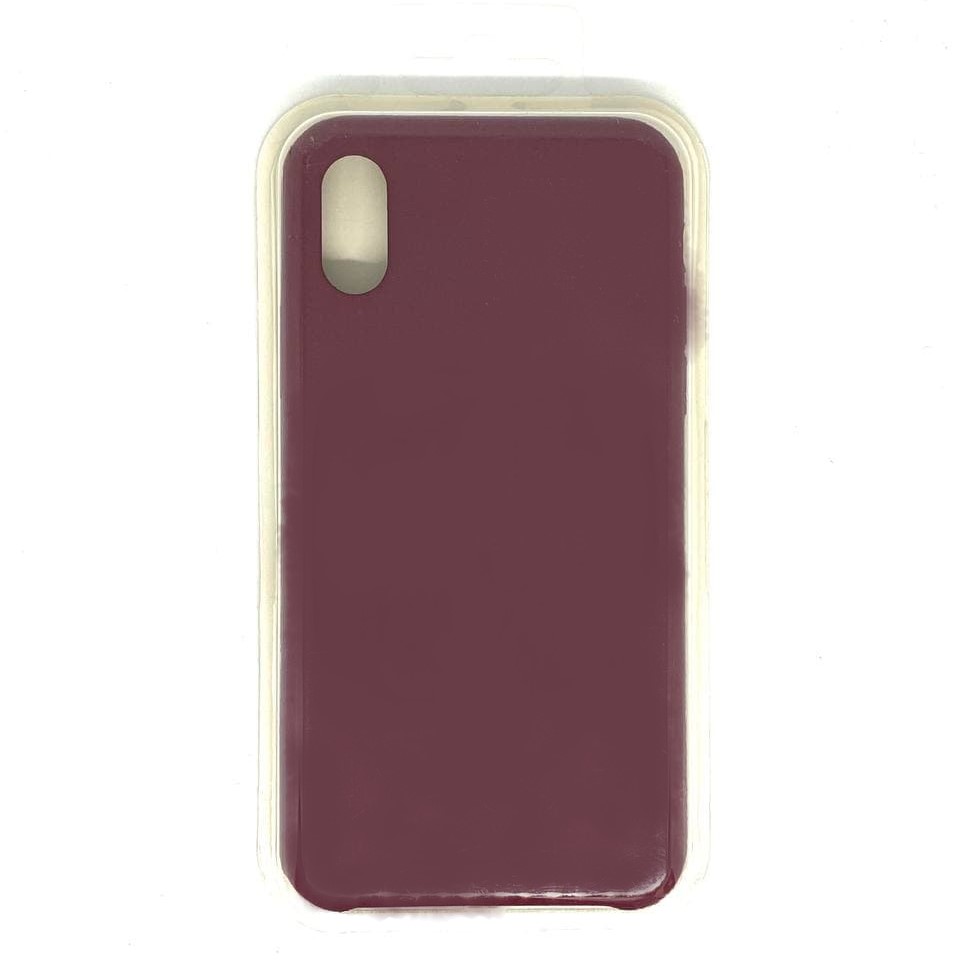 Силиконовый чехол SILICONE CASE для iPhone X/XS (67 бургундский)