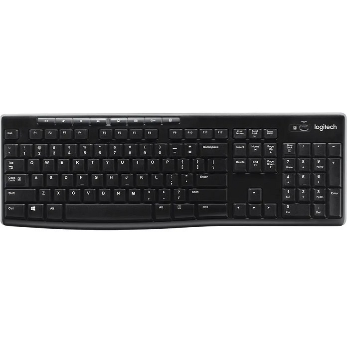 Клавиатура БП LOGITECH K270, черная/белая (920-003058)