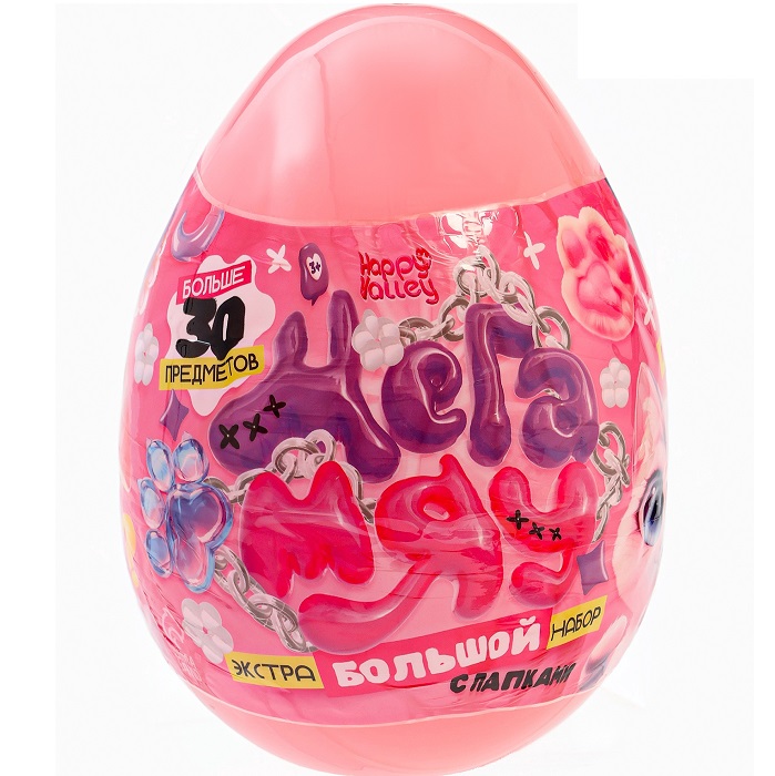 Игрушка - сюрприз в яйце «Мега-сюрприз», больше 30 предметов, розовый 10748031