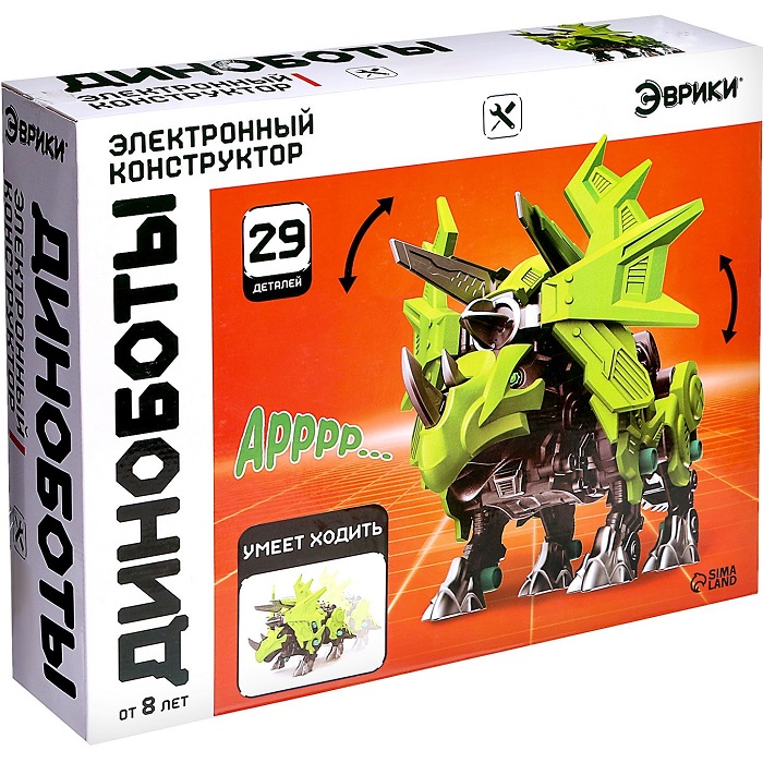 Электронный конструктор «Диноботы», стиракозавр