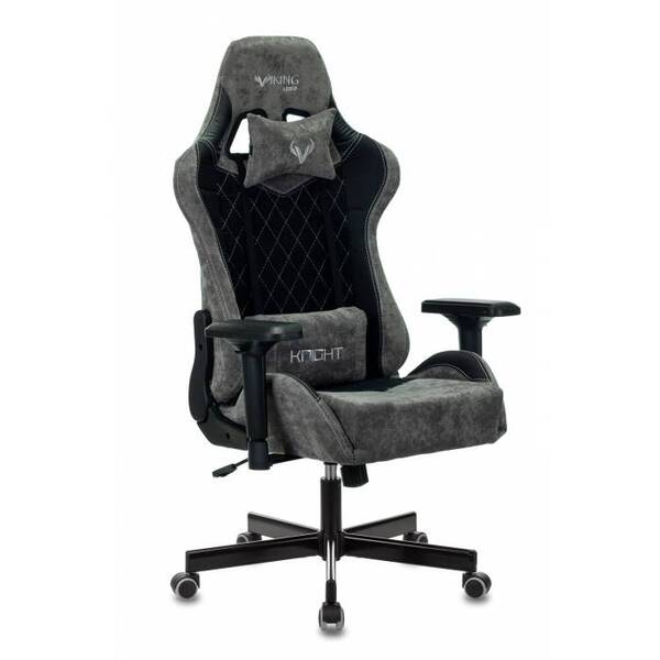 Кресло игровое БЮРОКРАТ VIKING 7 KNIGHT B FABRIC черный текстиль/эко.кожа крестовина металл/пластик