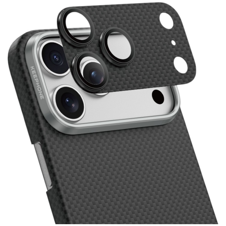 Задняя накладка KEEPHONE KEVILAR LENS FOR CAMERA для iPhone 17 PRO MAX, JET  BLACK