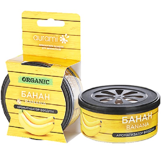 Ароматизатор AURAMI ORGANIC банан, банка
