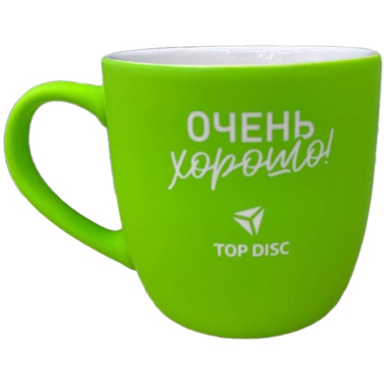 Кружка керамическая Viana (салатовая) с гравировкой