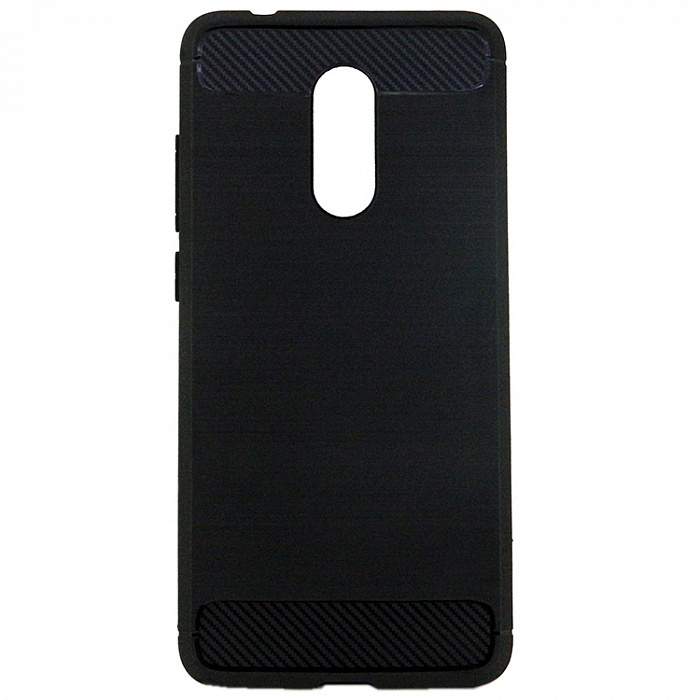 Задняя накладка CARBON для Xiaomi Redmi 5A черная (в пакете)