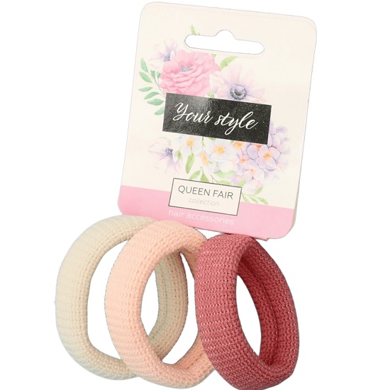 Резинка для волос "Спорт плетение" (набор 3 шт) 4 см, нежный микс   9709329