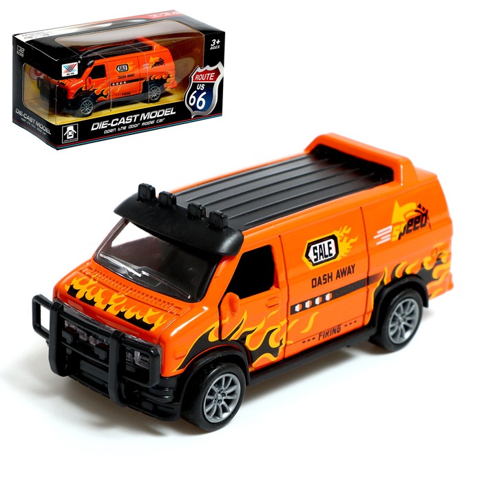 Машина металлическая «Пламя», 1:43, инерция, МИКС 9577557