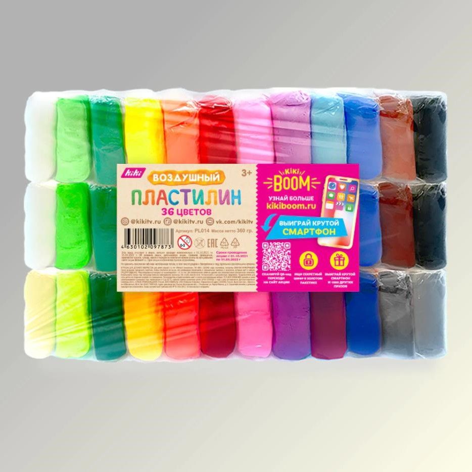 Воздушный пластилин NONAME, 36 цветов