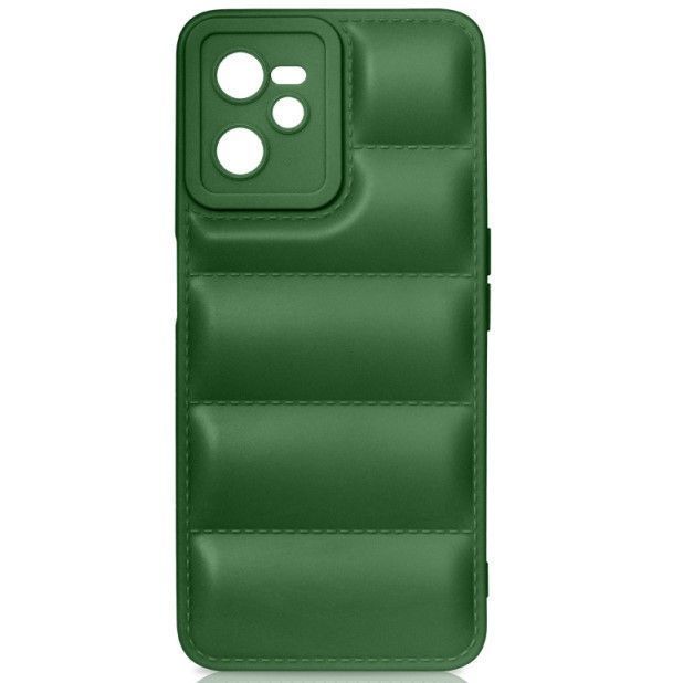 Силиконовый чехол (дутый) DF для Realme C35 DF rmJacket-03 (green)