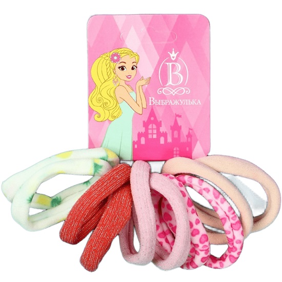 Резинки для волос «Синди», набор 10 шт., сердца блеск, 4 см 9887936