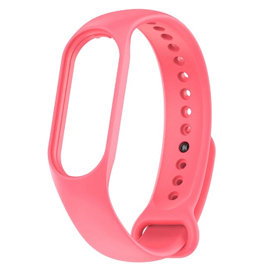 Силиконовый ремешок WB13 для Xiaomi Mi Band 7 (pink), на кнопке (регулируемый)