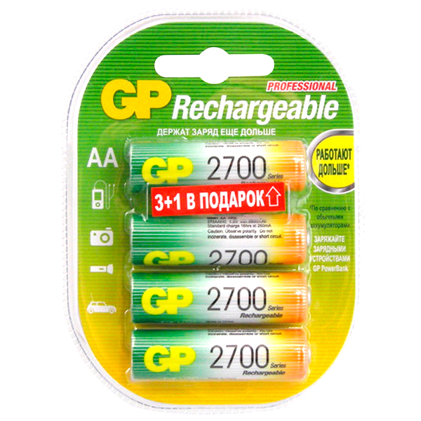 Аккумулятор GP R06 2700 mAh BL-4 (3+1)