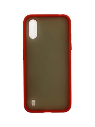 Задняя накладка ZIBELINO Plastic Matte для Samsung Galaxy A01 красная окантовка