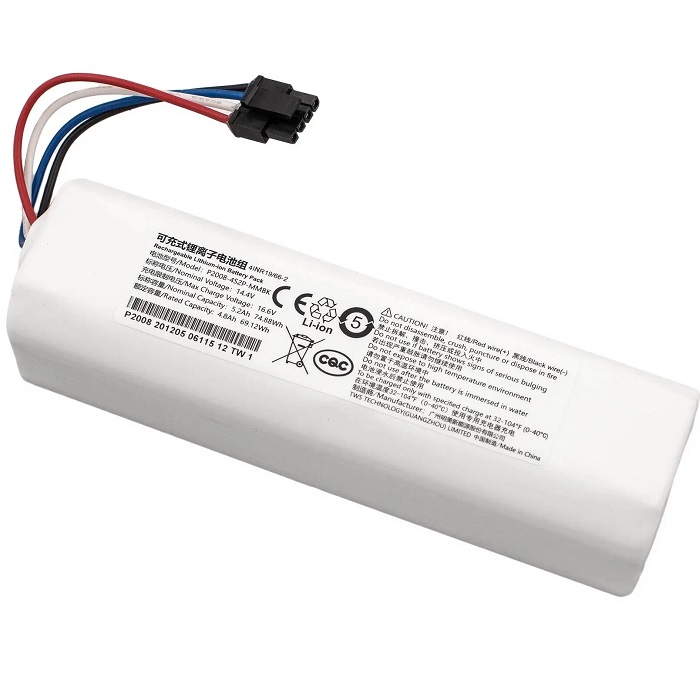 Аккумулятор P2008-4S2P-MMBK для роботов-пылесосов Xiaomi Dreame F9 / D9 / Bot L10 Pro, 5200 mAh