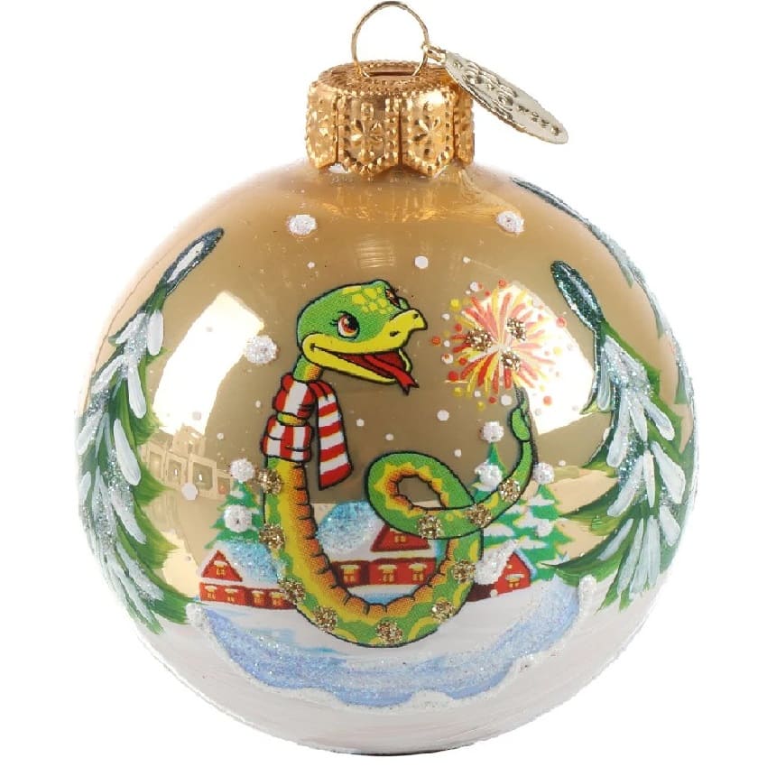 Шар "Змея с бенгальским огнем", 65мм, в подарочной упаковке КУ-65-244014