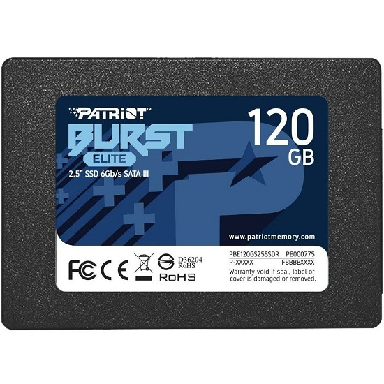 Накопитель SSD 2.5" 120Gb PATRIOT BURST PBE120GS25SSDR, SATAIII