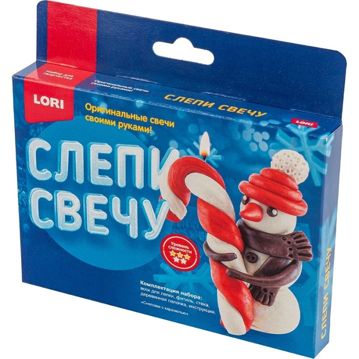 Слепи свечу «Снеговик с карамелью»