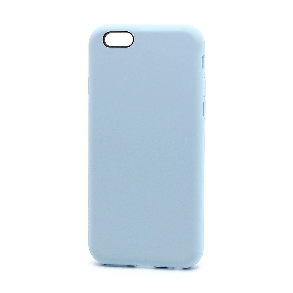 Задняя накладка SILICONE CASE для iPhone 6/6S (полная защита) (048)  светло голубой