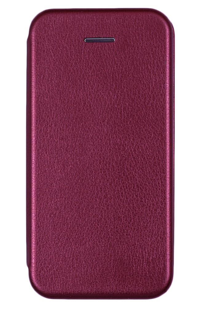 Чехол футляр-книга NONAME для Samsung Galaxy A01 кожа, бордовый