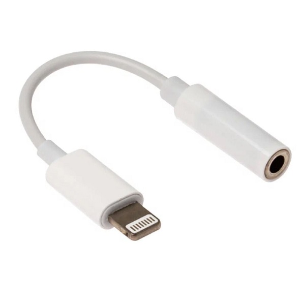 Кабель Jack 3.5 <--> Lightning  NONAME, белый, с оригинальным чипом