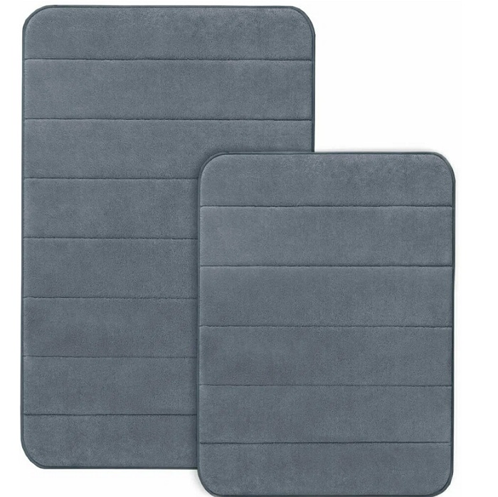 Комплект ковриков MEMORY EFFECT для ванной 50*80см и туалета 40*60см темно-серый LAIMA HOME, 608448