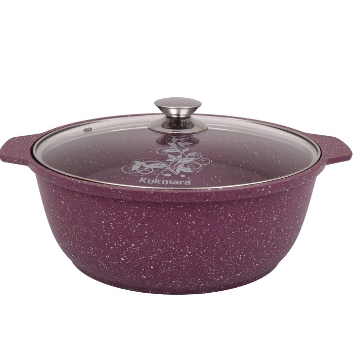 Кастрюля-жаровня 4л KUKMARA ж41tsm, линия "Trendy style" (mystery), со стеклянной крышкой