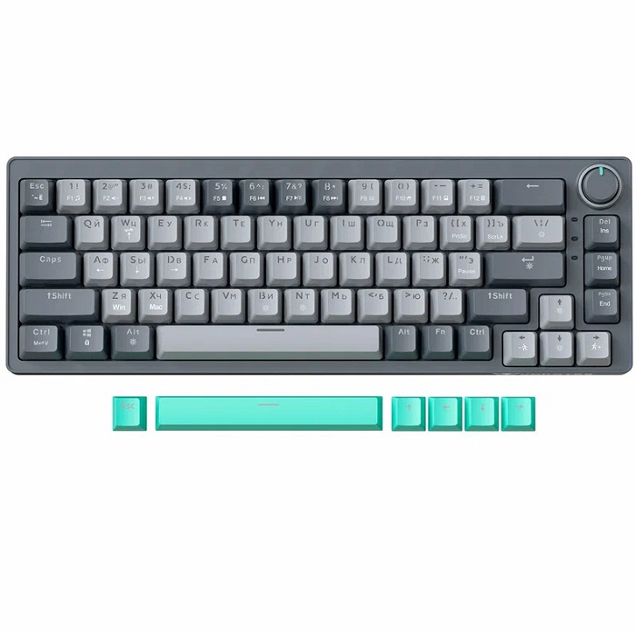 Клавиатура VOROTEX K680 LIGHT Red Switch (Серый/тёмно-серый)