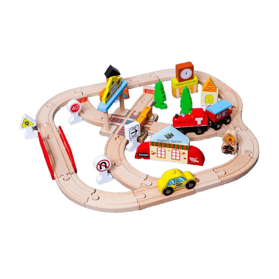 Железная дорога, 60 элементов, в собран. Виде: 48×46 см, в пластиком боксе 5099551