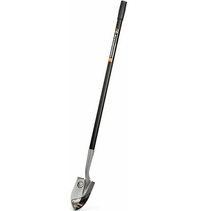 Лопата штыковая дамская ЦИ НЕВЕСОМОСТЬ 2287-ч, 155х60х1270мм, алюминиевый черенок