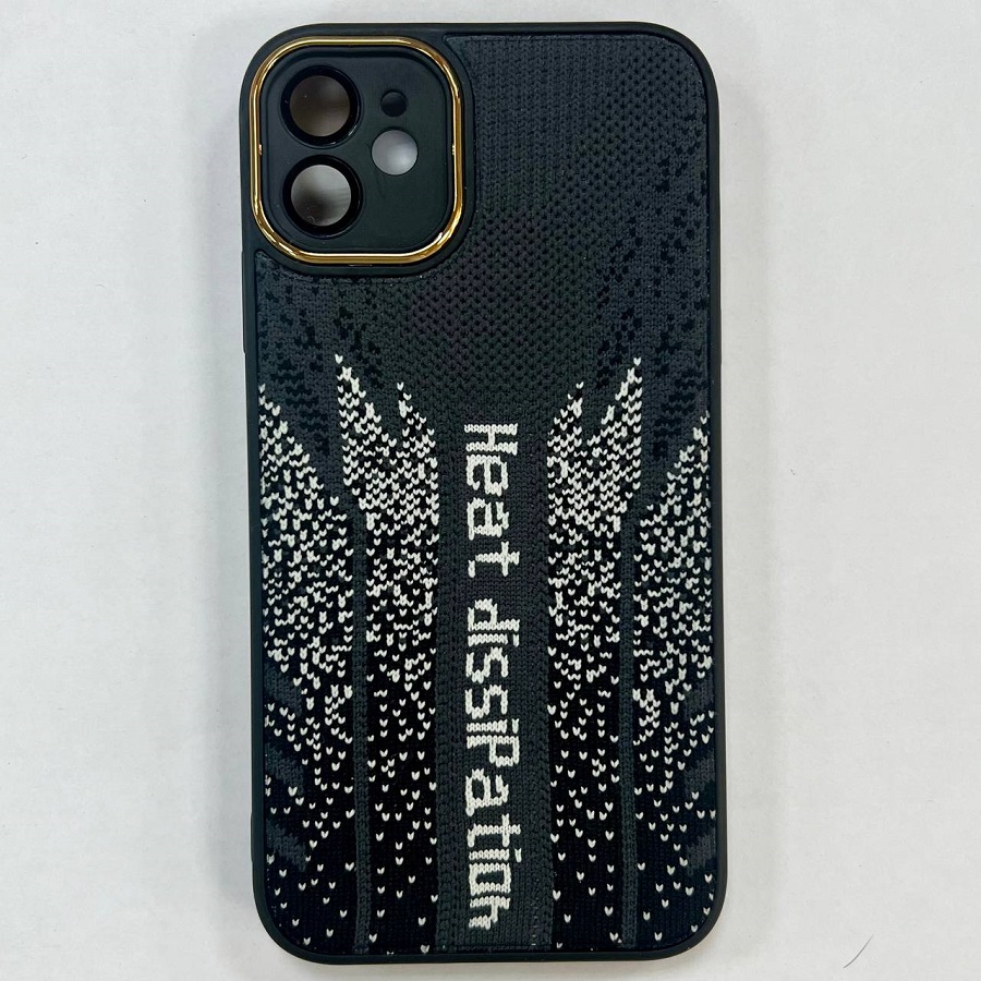 Задняя накладка Craft для iPhone 11, черная, тряпичная с защитой камеры