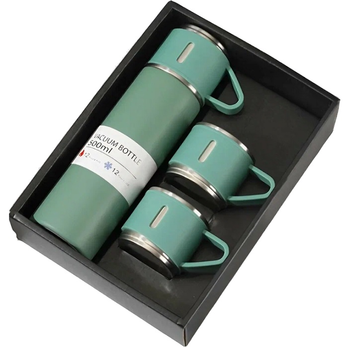 Набор из термоса и 2 чашек "Classic", green (500 ml) DPTZ-8103-02